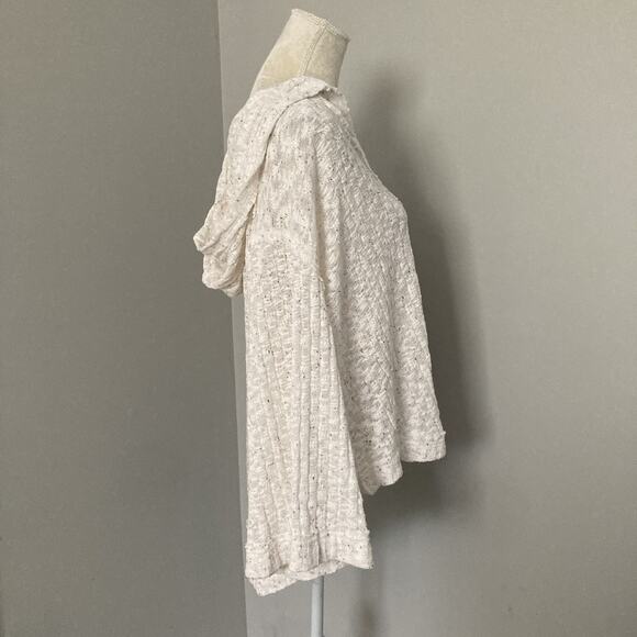 Free People Baja Babe Hooded Pullover oversized confetti coastal beach Women's S - Picture 4 of 12